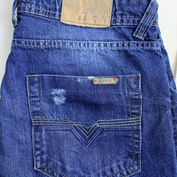 Copper Rivet Jeans Mens 34x32 Modern Straight Mid-Rise Distressed Comfort Hemmed - Picture 4 of 7